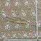 1 Yard - Corded Bridal Lace Fabric Embroidered on 100% Polyester Net Mesh - Ivory - 54"